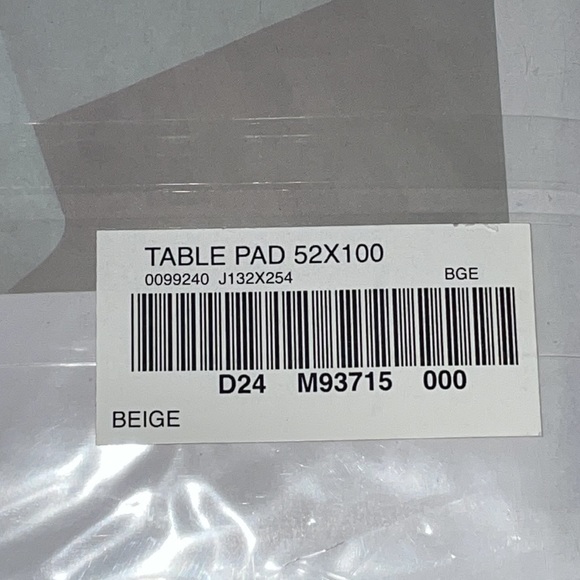 52" x 100" Whole Home Table Pad / Beige - Picture 6 of 10